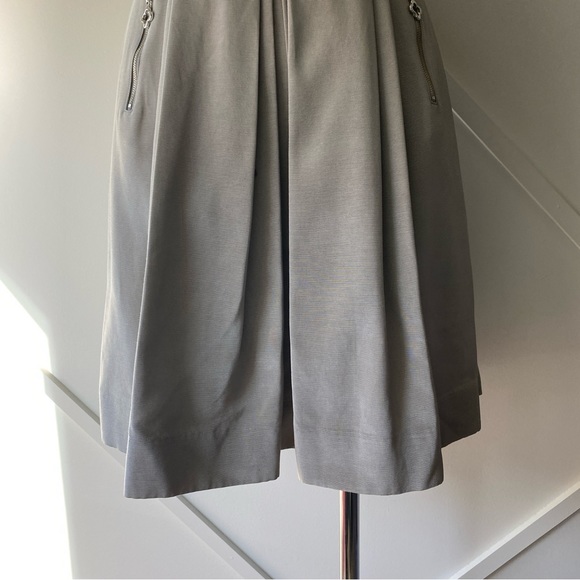 Pink Tartan Silver Taffeta Pleated Sleeveless Flare Dress - 2 - Picture 8 of 13